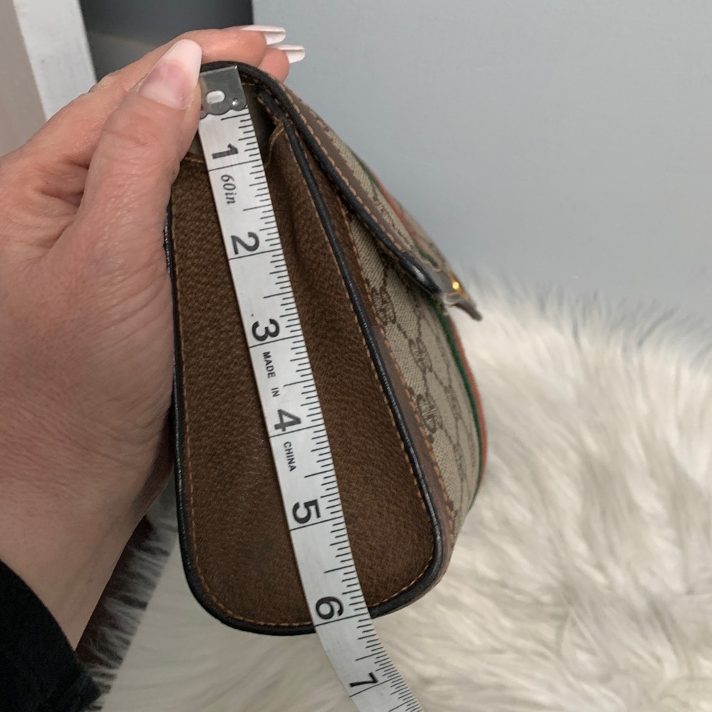Authentic vintage 1980’s Gucci Sherry Line Ophidia clutch w/ free conversion kit - Picture 7 of 17